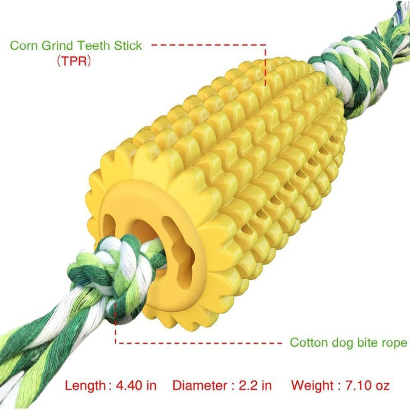 Dog Toys, Dog Toys Suitable For Strong Chewing, Durable And Chewy Squeaking Interactive Dog Toys, Small, Medium And Large Dog And Puppy Teeth Chewing Corn Cob Toys